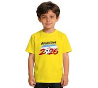 Coppa del Mondo 2026 - Maglietta da calcio a maniche corte per bambini, comoda maglietta sportiva per gli appassionati della gioventù, giallo-j., 10-11