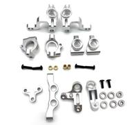 Coppa Dello Sterzo C Kit Sedile In Per Tamiya XV02 XV-02 PRO 1/10 | Auto RC Parte con coppa dello sterzo in metallo C parte anteriore precisa sedile la geometria curve(Silver)