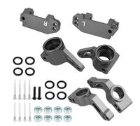 Coppa dello sterzo RC Per Traxxas Per Slash 4X4 2WD 1/10 In Lega Metallo Sterzo Caster Block C-Hub Stub Axle Carrier Con Cuscinetto A Sfere Kit RC Auto Parte(Gray)