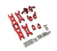 Coppa dello sterzo RC Per Wltoys 244016 Per Losi Micro-B 2WD RTR 1/24 In Metallo Forcellone C Per Il Sedile Sterzo Tazza Ruota Posteriore 5 Pezzi Set RC Per Buggy Parti Automobili(Red)
