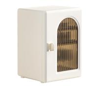 Coppa di acqua Armadietto multistrato Multilayer Punte di deposito a tazza per la polvere scaffale per il desktop per home office di plastica in plastica 26x25x37cm (Crema beige)