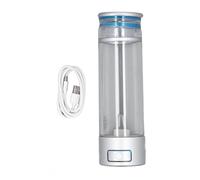 Coppa di acqua del generatore di idrogeno 5V 350 ml PCTG PT Titanio da 2000 a 6000ppb bottiglia d'acqua ricca di idrogeno per l'ufficio di fitness domestico (Argento)