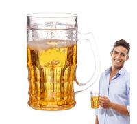 Coppa di birra a doppia strato divertente 420 ml - di battute di birra falsa | Usa come bevanda cattiva - Articoli di novità di coppa unica per bar e feste di compleanno realistiche di gag coppa