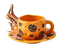 Coppa di Halloween - Navi in ceramica irregolare di 320 ml | Vacanze per vino, latte, birra, succo di frutta, tè, collezionisti, studenti, insegnanti, soggiorni, uffici, ristoranti