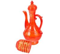 Coppa di Offerta Retrò Classica in Plastica Rossa per Cerimonia Sacra | Aspetto Divino e Sacro, Tazza Decorativa Rossa, per Adorazione e Uso Rituale, Stile Classico