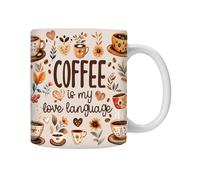 Coppa di parole, tazza con frase,Tazza in ceramica a tema caffè da 350 ml | Tazza di novità per della casa di lavoro, tazza di latte per la colazione per il tè del caffè