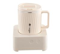 Coppa di raffreddamento rapido portatile, mini tazza di refrigerazione intelligente, scaldabagno per bevande desktop per acqua, latte, birra, per i viaggi e feste per ufficio a casa beige