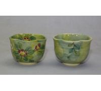 Coppa Di Tè Verde Giapponese Sencha Kyo Kiyomizu Yaki Ware Tosen Yabu Tsubaki