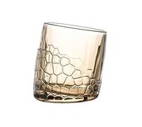 Coppa di vetro Bicchieri da bere con bordo inclinato e goffrato, bicchieri whisky trasparenti senza stelo piombo 9 once for casa, bar feste