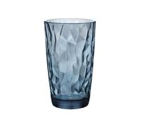 Coppa di vetro Colored Diamond Embossed Drinking Glasses(Blue,Grande)