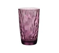 Coppa di vetro Colored Diamond Embossed Drinking Glasses(Purple,Grande)
