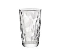Coppa di vetro Colored Diamond Embossed Drinking Glasses(Transparent,Grande)
