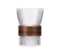 Coppa di vetro Wood Circle Striped Pattern Drinking Glasses