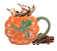 Coppa di zucca - Coppa di Halloween in ceramica di Halloween | Tazza di zucca con manico per bambini e adulti | Ttasse caffè, tè, latte, succo, birra, vino adattato per casa, ufficio, festa
