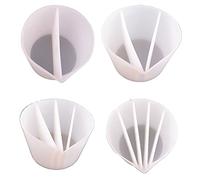 Coppa divisa per pittura a tazza per mescolare colori e versare tazza in silicone, divisori di colore, strumenti per la pittura riutilizzabile per la pittura a più canali