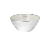 Coppa Dogale Venezia in Vetro e Argento con Lavorazione Rigata e Interno Perla - Ciotola di Design Ø21 cm Fatta a Mano, Idea Regalo Nozze di Lusso, Made in Italy
