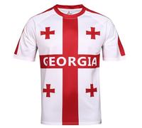 Coppa Europa Calcio Magliette Soccer Tifosi Sport Casual Stampa Girocollo Asciugatura Veloce Traspirante Manica Corta Uomo Donna Fan Coppa America Maglia T Shirt Georgia XL