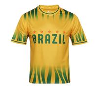 Coppa Europa Calcio Magliette Soccer Tifosi Sport Casual Stampa Girocollo Asciugatura Veloce Traspirante Manica Corta Uomo Donna Fan Coppa America Maglia T Shirt Brasile S