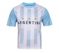 Coppa Europa Calcio Magliette Soccer Tifosi Sport Casual Stampa Girocollo Asciugatura Veloce Traspirante Manica Corta Uomo Donna Fan Coppa America Maglia T Shirt Argentina M