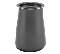 Coppa filtro a polvere di setaccio in acciaio inossidabile 3 in 1 design integrato con anello anti -slittamento per amanti del caffè nero o argento 10 x 5,2 x 7,5 cm (Nero)