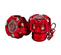 Coppa forcella per moto con luce a LED, in lega di alluminio, protezione dagli urti, per sospensione forcella anteriore, finitura rossa, montaggio rapido, costruzione robusta, qualità sicura per guida