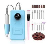 COPPA Fresa per Unghie Professionale, NDK106 Lima Elettrica per Unghie con 12 Punte 31 Bande, 45000 RPM Velocità Regolabile & 2 Direzioni Nail Drill Kit per Rimozione Gel/Smalto, Casa & Salone