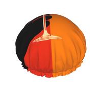 Coppa in mano Cuffia da doccia da donna, impermeabile, riutilizzabile, con cordino elastico lavabile, adatta per capelli lunghi e trecce, ideale per la doccia.