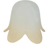 Coppa in vetro ricambio per lampadario, plafoniera, lampada da parete attacco piccolo E14 scavo liscio bianco con sfumatura ambra coll. alabastro ambra