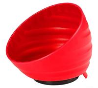 Coppa magnetica per dadi e bulloni, per tenere dadi e bulloni, strumento di riparazione auto da 15,2 cm per tutte le superfici di lavoro in metallo ferroso (rosso)
