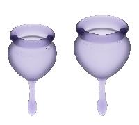 Coppa Mestruale Satisfyer Feel Good - Viola, 15 ml + 20 ml