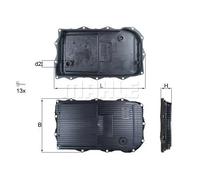 Coppa olio cambio Plastica HX 184KIT KNECHT per ALPINA BMW MASERATI JAGUAR JEEP