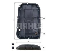 Coppa olio cambio Cambio automatico a 9 marce Plastica HX 196 KIT MAHLE