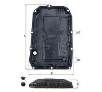 Coppa olio cambio Cambio automatico a 9 marce Plastica HX 196 KIT MAHLE