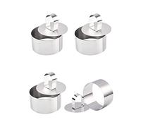 Coppa Pasta Tondo,4 PCS Anelli di Cottura Coppapasta in Acciaio Inossidabile Anelli per Torte Stampi Rotondi per Torta di Formaggio Mini Anelli di Cottura per Sformati Focaccine Pasticceria 8x8x4cm