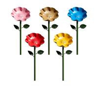 Coppa per da giardino, 5 pezzi, fiori decorativi in metallo | Stazioni di idratazione per api per esterni, balcone, terrazza, patio, giardino, prato