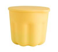 Coppa per il detergente per lavaggio per trucco Multi Functional Safe PP TPR Ciotola di pulizia della spazzola cosmetica con portabicchieri (Giallo)