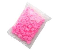Coppa per Innesto Ciglia 100 Pezzi in Plastica Rosa | Formato Piccolo e Portatile, Aiuta a Salvare la Colla, Ritarda L'asciugatura, per Uso Pratico