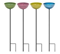 Coppa Per Per Giardino - 4 Pezzi Mangiatoia in Metallo per Farfalle,Abbeveratoio antiruggine per,Adatto per Uccelli Prato Terrazza Patio Casa Cortile Esterno Giardino Spazio all'Aperto