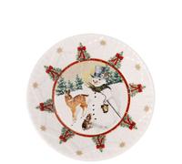 Villeroy & Boch - Toy's Fantasy ciotola piccola, ciotola natalizia piccola in porcellana, ciotola da portata con pupazzo di neve e animali, ciotola in ceramica, piatto natalizio fondo