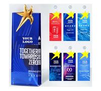 Coppa premio in cristallo di alta qualità, compatibile con incisione, premio interno / premio per competizioni di golf (modello Liep Venus, 20 x 8 cm)