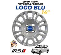 COPPA RUOTA COPRICERCHIO ORIGINALE FIAT PANDA DAL 2012 LOGO BLU OE 52056622