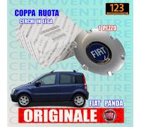 COPPA RUOTA COPRIMOZZO LOGO BLU FIAT PANDA 169 DAL 2003 - ORIGINALE 51732047