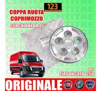COPPA RUOTA COPRIMOZZO LOGO ORIGINALE FIAT DUCATO 250 - 1358875080