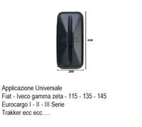 Coppa Specchio retrovisore ADATTO A Iveco 190 Eurocargo Astra Misure 439x209 mm