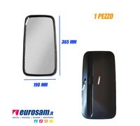 COPPA SPECCHIO RETROVISORE SPECCHIETTO DX SX PER NISSAN CABSTAR ATLEON 365x190mm
