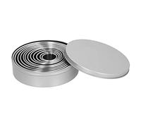Coppapasta Rotondo, Set Di 12 Tagliapasta Aperta Tondo Stampi Per Biscotti Formine Dolci RotondeIn Acciaio Inox con Una Scatola Stampo Da Taglio Circolare Punzonatura Cava Pasta Foro Tagliabiscotti