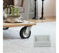 Coppe antiscivolo per mobili in TPR per letti, divani e mobili sicuri su moquette in legno duro - 1 confezione di sedie - 75 x 75 x 18 mm tappi ruota contro graffi (grigio)