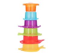 Coppe di impilamento di Pesce - Giochi da Bagno per filtri per l'acqua per Bambini con Dimensioni Colorate, Divertimento educativo per Il Gioco di Sabbia per la Spiaggia della