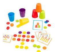 Coppe di impilamento giocattolo, set di tazze di pila rapide | Coppe di nidificazione impilabile giocattolo della vasca idrica | Gioco di pensiero puzzle con 50 domande di domanda di classificazione d