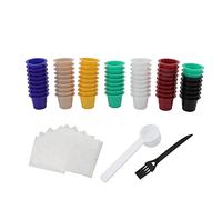 Coppe per capsule da caffè usa e getta ridotte da 60 pc pod compatibili con riutilizzabili per capsule filtro in alluminio di plastica Cafe Cafe Cafe con cucchiaio